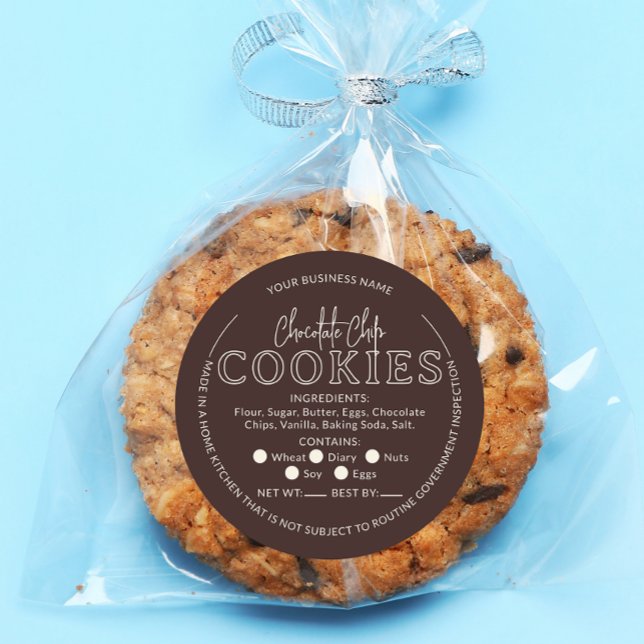 Brown Chocolate Chip Cookies Cottage Sticker (Creator Uploaded)