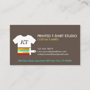 Brown Chocolate Custom T-Shirts Bags Clothing Business Card