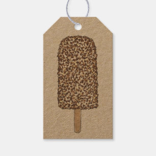 Brown Chocolate Eclair Ice Cream Popsicle Tags