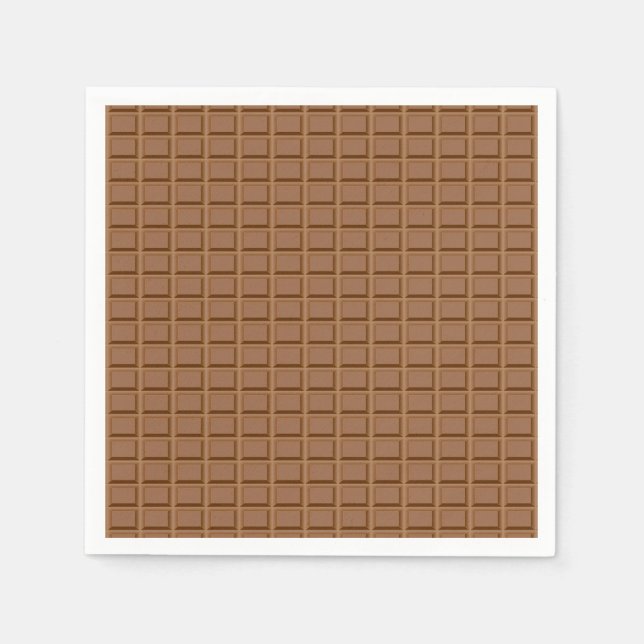 Brown chocolate slab patterned napkin (Front)