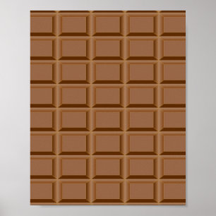 Brown chocolate slab patterned poster