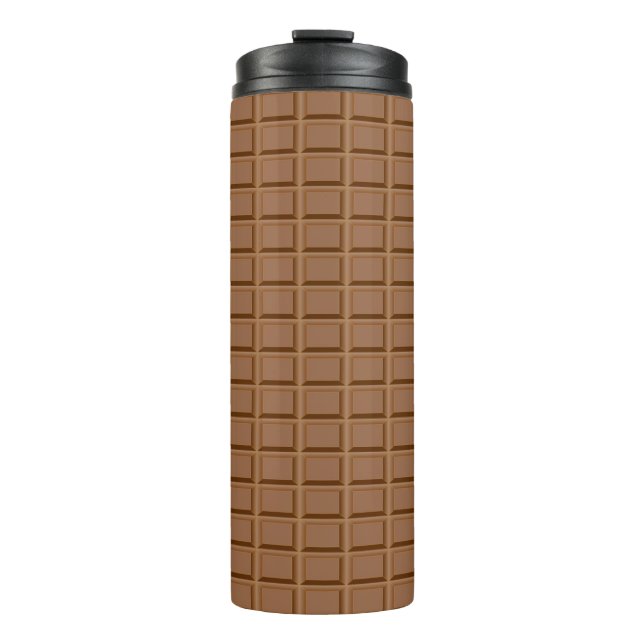 Brown chocolate slab patterned thermal tumbler (Front)