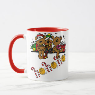 Brown Christmas Bears Mug