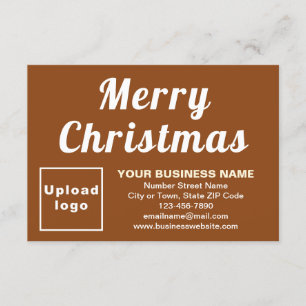Brown   Christmas   Business   Small Flat Greeting Card