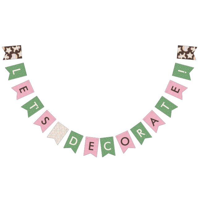 Brown Christmas Cookie Decorating Party Banner (All)