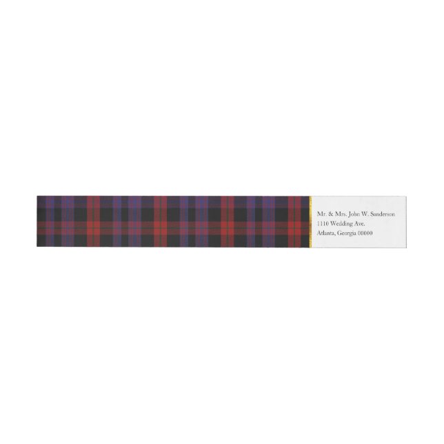 Brown Clan Plaid Wrap Address Labels (Individual)