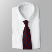 Brown Clan Tartan Royal Blue and Red Plaid