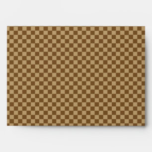 Brown Classic Chequerboard by Shirley Taylor Envelopes