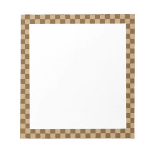 Brown Classic Chequerboard by Shirley Taylor Notepad