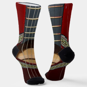 Brown Classical Guitar, Crew Socks