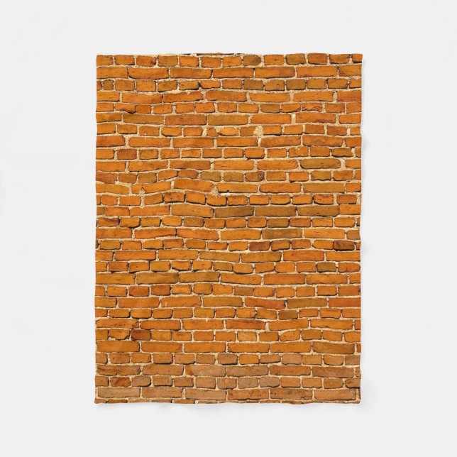 Brown clay wall cladding fleece blanket (Front)