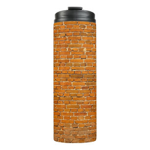 Brown clay wall cladding thermal tumbler
