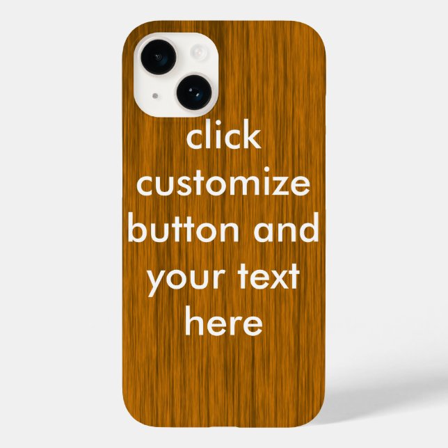 brown close‐grained wood texture Case-Mate iPhone case (Back)
