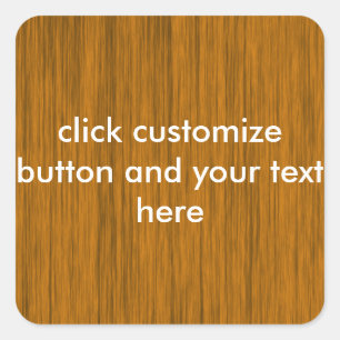brown close‐grained wood texture square sticker