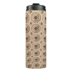 Brown cloth thermal tumbler