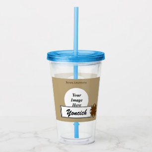 Brown Clover Ribbon by Kenneth Yoncich Acrylic Tumbler