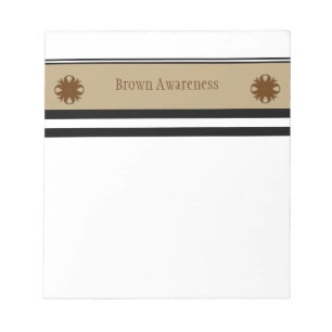 Brown Clover Ribbon by Kenneth Yoncich Notepad