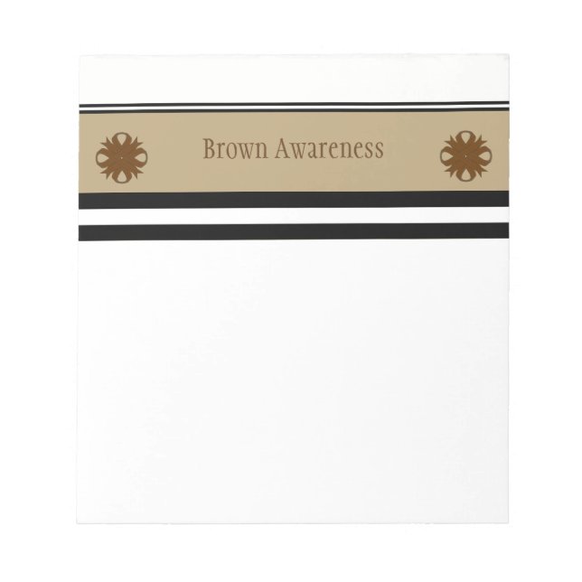 Brown Clover Ribbon by Kenneth Yoncich Notepad (Front)
