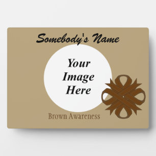 Brown Clover Ribbon Template by Kenneth Yoncich Plaque