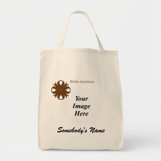 Brown Clover Ribbon Template by Kenneth Yoncich Tote Bag (Front)
