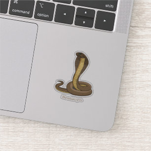 Brown cobra snake illustration 