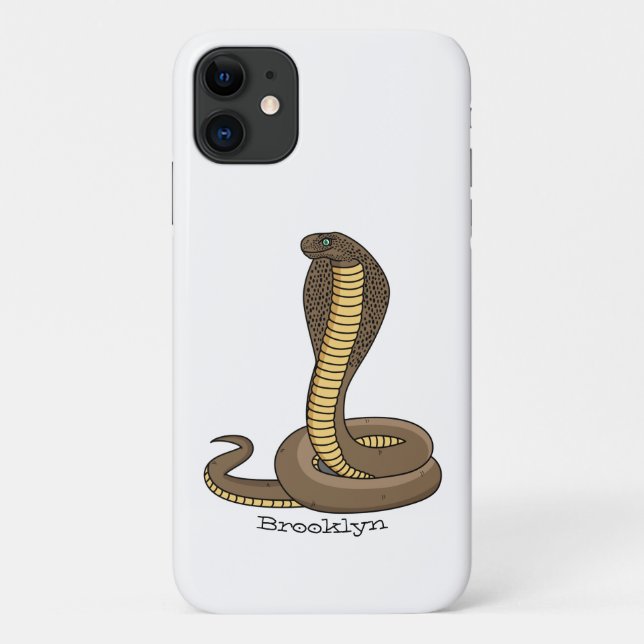 Brown cobra snake illustration  Case-Mate iPhone case (Back)