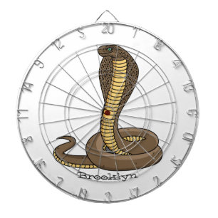 Brown cobra snake illustration  dartboard
