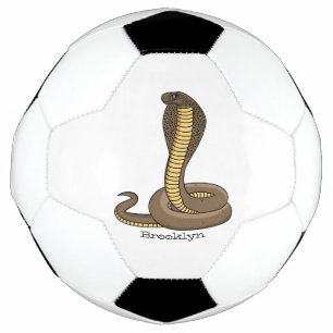 Brown cobra snake illustration football
