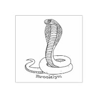 Brown cobra snake illustration 
