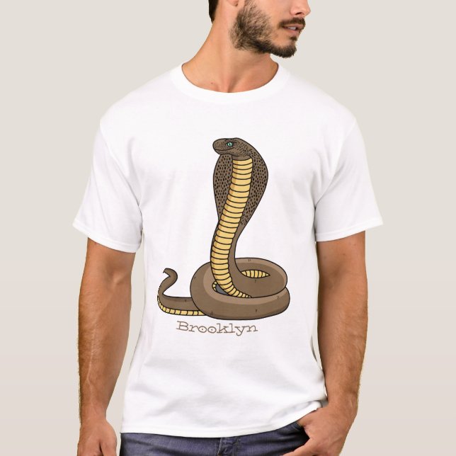 Brown cobra snake illustration  T-Shirt (Front)
