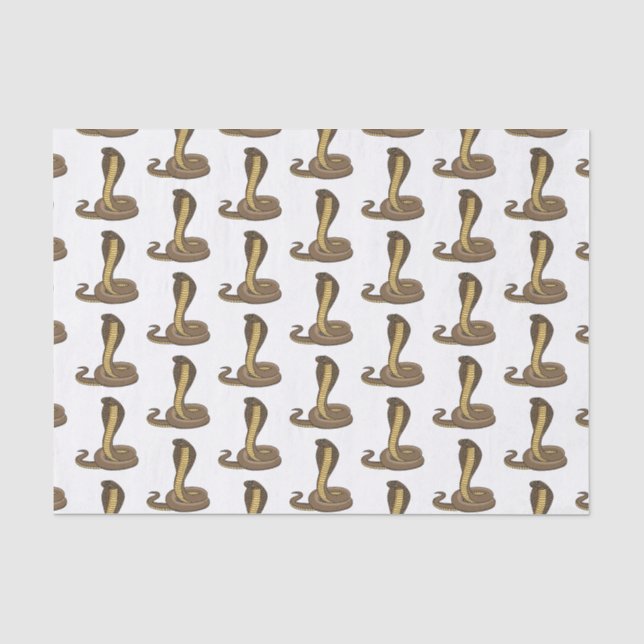 Brown cobra snake illustration  tissue paper (Front)