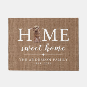 Brown Cockapoo Home Sweet Home Doormat