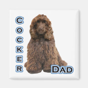 Brown Cocker Spaniel Dad 4 - Magnet