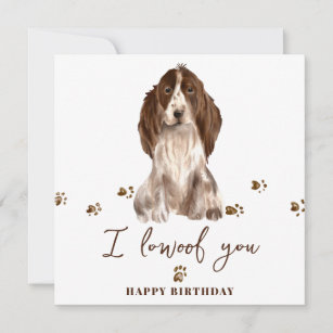 Brown Cocker Spaniel Dog Mum Puppy Pets Birthday Card