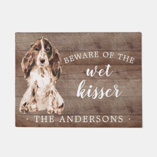 Brown Cocker Spaniel Dog Personalised Door Mat