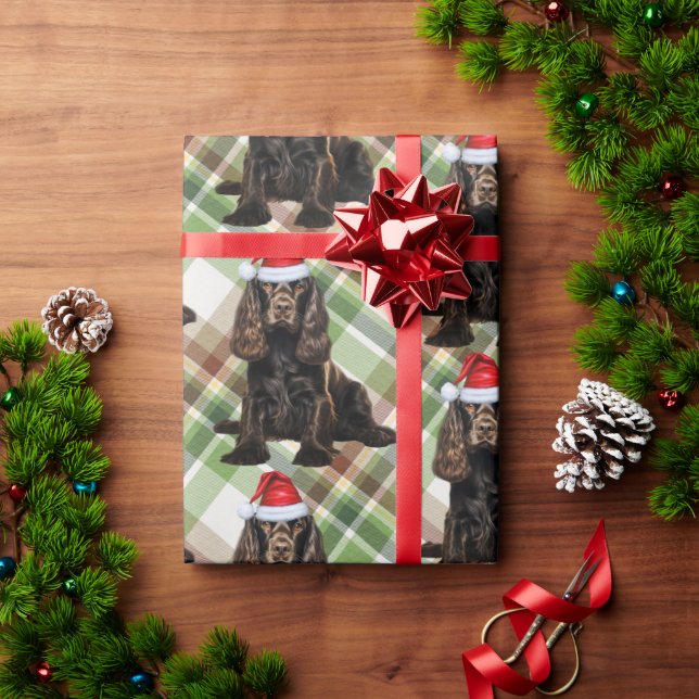 Brown Cocker Spaniel Fun Dog Lover Christmas Wrapping Paper (Holiday Gift)