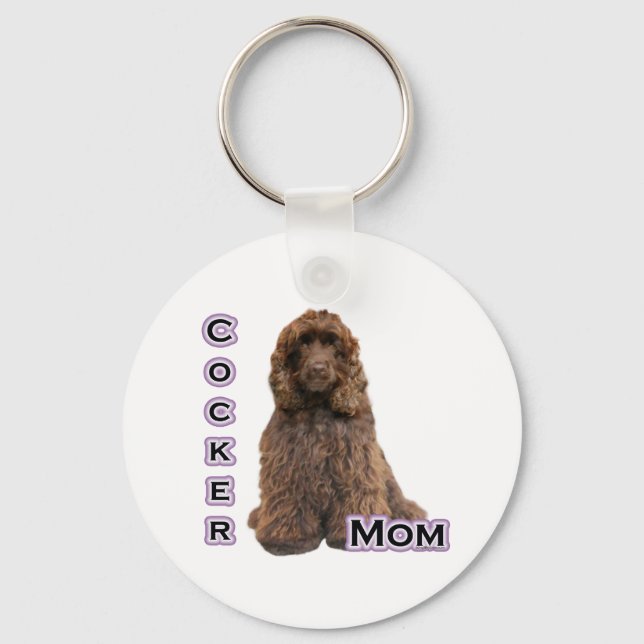 Brown Cocker Spaniel Mum 4 - Keychain (Front)