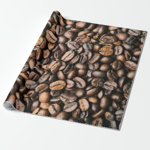 Brown Coffee Bean Background Wrapping Paper