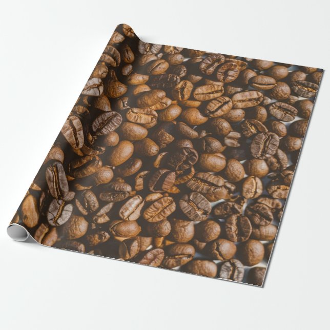Brown Coffee beans  Wrapping Paper (Unrolled)