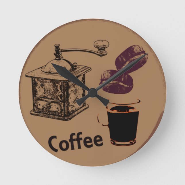 Brown Coffee Clock (Front)