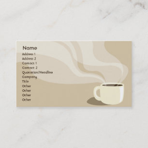 Brown Coffee Cup - Business Business Card