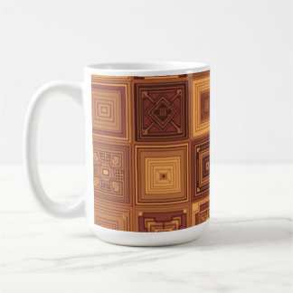 Brown coffee cup with neat pattern