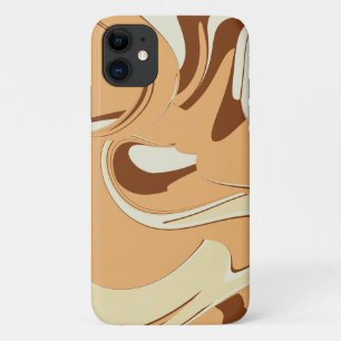 Brown Coffee Swirl iPhone 11 Case