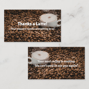 Brown Coffee Thank You Card Beans Style