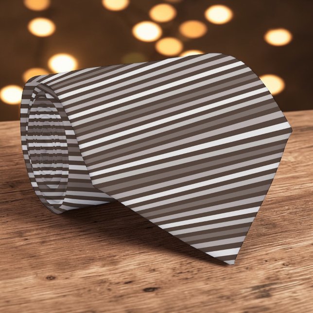 Brown Color Stripes Necktie (Creator Uploaded)