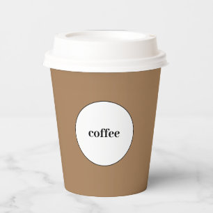 brown colour coffee paper cup