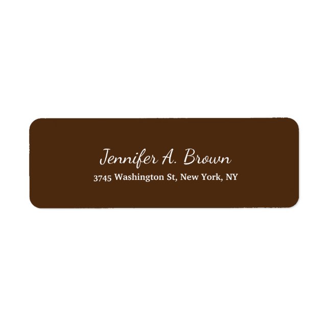 Brown Colour Creative Handwriting Plain Feminine (Front)