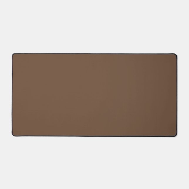 Brown Colour Simple Monochrome Plain Brown Desk Mat (Front)