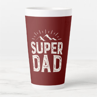 Brown Colour Super Dad Latte Mug