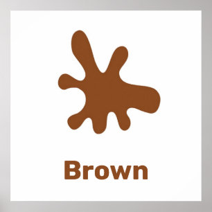 Brown colour with words poster